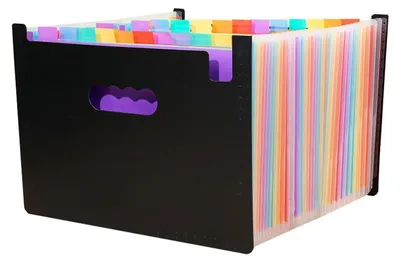 Image de Classeur de documents A4, 37 compartiments, noir