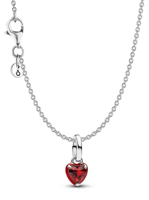 Produktbild von PANDORA Damenhalskette Geschenk-Set Silber Rotes Chakra Herz 21531
