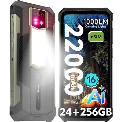 Produktbild von Ulefone Armor 24 Pro Outdoor Handy Android 16,22000mAh 24+256GB/2TB,1000LM Camping Licht AI Outdoor Smartphone 6,78”FHD+120Hz, 64MP+64MP NFC/OTG/E-SIM