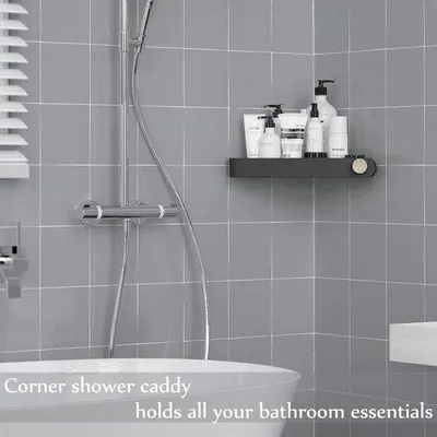 Produktbild von Famanu Wandregal Badezimmer Organizer - Eckenregal für Dusche