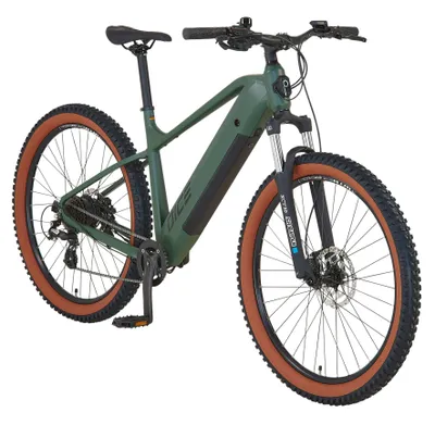 Produktbild von Prophete DICE 1.0 E-MTB 27,5" – Enovation Hinterradmotor 250W, 40Nm, Shimano Altus 8-Gang, 100 km Reichweite, Suntour XCT Federgabel, Hydraulische Scheibenbremse, Bronze Grün