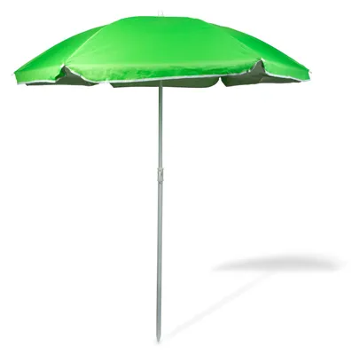 Produktbild von Strandschirm 155 x Ø135 cm – Sonnenschirm grün – mit UV-Schutz 40+ – einfach zum Mitnehmen
