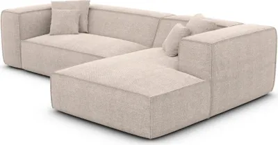 Produktbild von Strukturstoff L-Form Sofa Arelia Beige Rechts