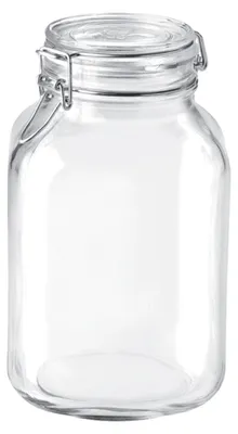Einmachglas mit Bügelverschluss, 3 Liter, Glas, transparent