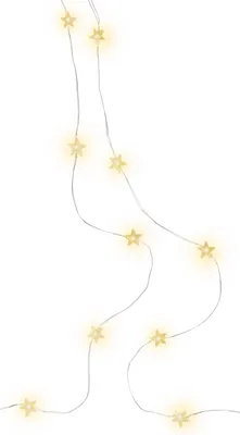 Produktbild von Goobay Silberdrahtlichterkette Sterne 20x warmweiß