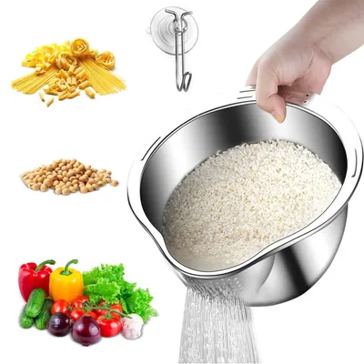 Reissieb Edelstahl 24 cm mit Seitenablauf – Küchensiebkorb