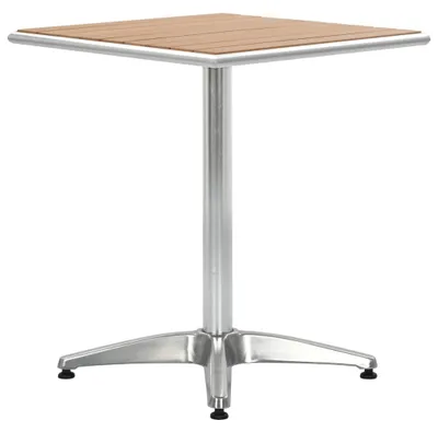 Obrázok produktu pre vidaXL Záhradný stôl strieborný 60x60x70 cm hliník a WPC