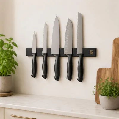 Productafbeelding van Glissimo Cookware - Magnetische Messenhouder - 40 cm – RVS – Messenstrip voor Wand– Messenmagneetstrip