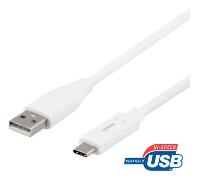 Immagine prodotto di DELTACO Cavo USB 2.0, tipo A - tipo C ha, 0,25 m, bianco