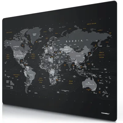 Zdjęcie produktu dla Titanwolf Gaming Mousepad, XXXL Speed Mousepad 1200 x 600 mm, szybkość i precyzja, mapa świata w języku angielskim