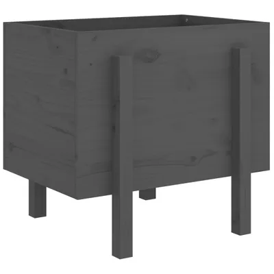 Immagine prodotto di vidaXL Fioriera grigia 62x50x57 cm in legno di pino massiccio