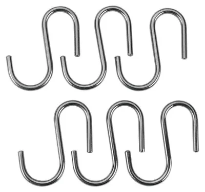 S-Haken-Set, 6 Stück, verchromt, für Lonardo-Schienensystem