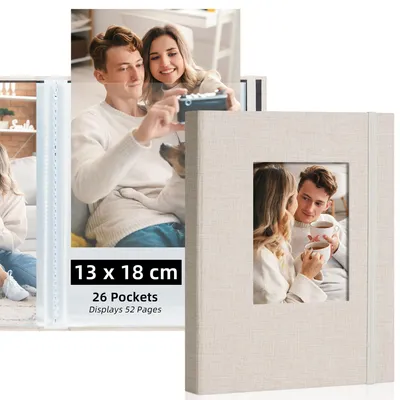 Obrázek produktu pro Fotoalbum Insteekalbum – Béžová barva, 13x18 cm – 26 přihrádek na fotografie
