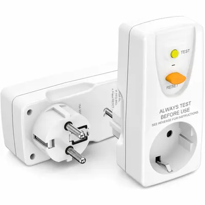 Produktbild von E40C FI-Schutzschalter Steckdose 16A Personenschutzadapter 10mA IP44 230V Fehlerstromschutz für Haushalt Garten Werkstatt PRCD Zwischenstecker