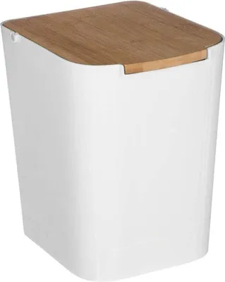 Immagine prodotto di Contenitore per rifiuti bianco in polipropilene da 5 litri, 18x22x24 cm