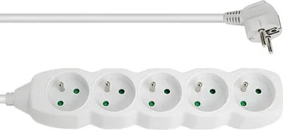 Produktbild von Esperanza ELK207W, 1,5 m, Drinnen, Typ E, Abgewinkelt, Weiß, 5 AC-Ausgänge