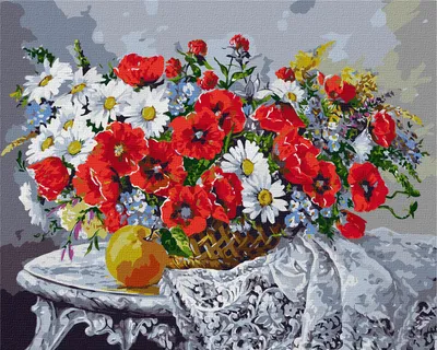 Produktbild von Malen nach Zahlen – Stillleben 40 x 50 cm – Ideyka