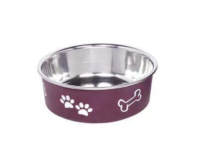 Produktbild von Nobby Edelstahlnapf "FUSION", rutschfest 13 cm 0,5 ltr, rot