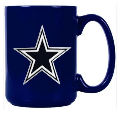 Immagine prodotto di Tazza Dallas Cowboys in metallo Logo Squadra Football Americano NFL Bianco