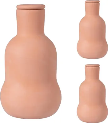 Obrázok produktu pre Relaxdays Ollas, sada 3 ks, 500 ml, hlinené, zavlažovanie pri koreňoch, vyvýšené záhony a skleníky, menšia strata vody, terakota
