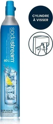 Produktbild von SodaStream Gaszylinder, 60L, Original Schraubsystem, Blaue Gasflasche, Für Wassersprudler