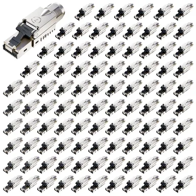 RJ45 CAT7 Netzwerkstecker, 10 Gbit/s, 600 MHz, 100 St.