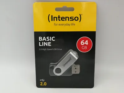 Obrázok produktu pre Intenso Basic Line USB kľúč 64 GB USB Type-A 2.0 Black, Silver