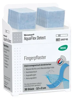 Produktbild von AquaFlex Detect Fingerpflaster, 12 x 2 cm, 30 Stk