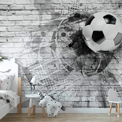 Produktbild von Selbstklebende Folie Fototapete - Dynamic Football 392x280 cm Für Kinder i-A-0156-a-a