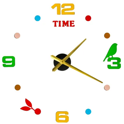 Immagine prodotto di Orologio da parete adesivo con numeri colorati 80-90 cm