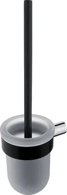 Produktbild von Nimco Nava - Toilettenbürstengarnitur, Wandmontage, schwarz matt / Milchglas NA 28094WN-b