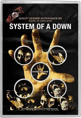 Produktbild von System Of A Down Button Badge Pack: Hand