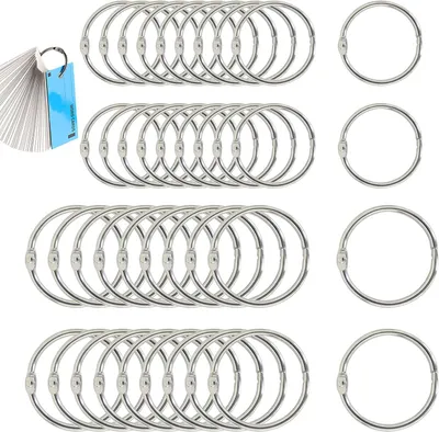 Immagine prodotto di Anelli per raccogliere fogli - Set da 40 - Diametro da 25 mm a 50 mm - Anelli a spirale per raccogliere fogli