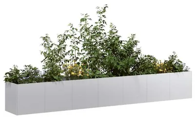 Produktbild von Pflanzkasten – Verzinkter Stahl – 280 x 40 x 40 cm – Wetterfester Pflanzkasten und Blumentopf