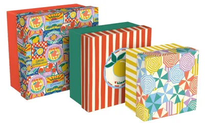 Produktbild von Clairefontaine 2x Set 3 Klappboxen 25x25x12 cm 20x20x11cm und 16x16x10cm 116281C