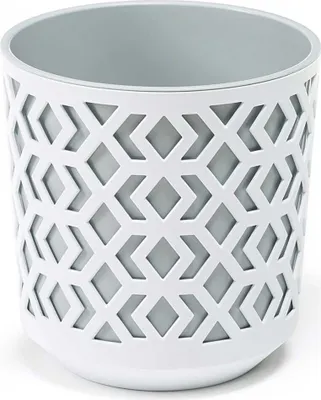Produktbild von HowHomely Blumentopf Etnic 20 cm Höhe, Pflanzkübel mit Beinen, Weiß Übertopf für garten balkon