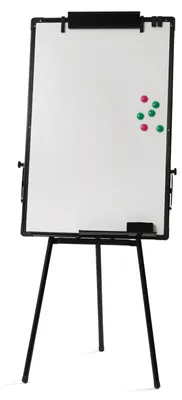 Obrázok produktu pre Magnetická tabuľa, 24 x 36 palcov, výškovo nastaviteľná, protišmykový stojan, biela
