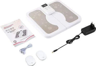 Produktbild von Elektrisches EMS Fußmassagegerät - Muskelstimulator für Füße - 6 Modi - 2 Elektrodenpads - Fördert die Durchblutung - Ohne Batterien - Mehrfarbig