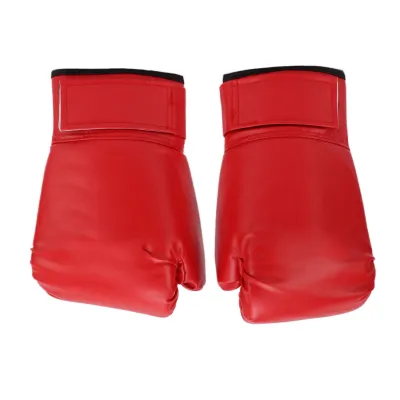 Zdjęcie produktu dla 1 para unisexowych rękawic treningowych dla dorosłych, rękawice do boksu Free Fight Sanda Muay Thai, 10 uncji, czerwone