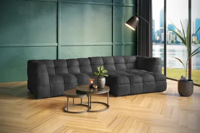 Produktbild von KAWOLA Sofa ROSARIO Ecksofa Velvet anthrazit Recamiere rechts