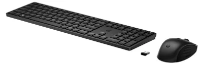 Produktbild von HP 655 Wireless-Tastatur und -Maus, Volle Größe (100%), Kabellos, RF Wireless, Schwarz, Maus enthalten