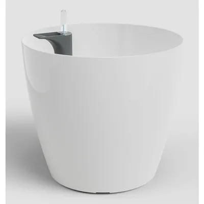 Image de artevasi© SAN REMO Jardinière SWS blanc avec arrosage Ø 42 cm - plastique