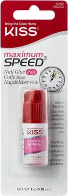 Obrázok produktu pre Lepidlo na nechty a tipy KISS Maximum Speed Nail Glue Pink 3 g