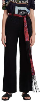 Obrázok produktu pre Dámske nohavice Desigual Terry, čierne, elegantné, veľkosť L