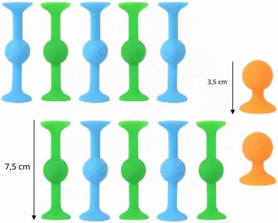 Productafbeelding van Pop-Darts - Set van 12 - Speelgoed met zuignap - Dartwerpspel - Zuiger - Speelgoed voor kinderen - Hand-Oogcoördinatie