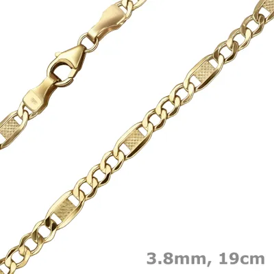 3-8mm-Armband-Fantasiekette-aus-333-Gelbgold-19cm