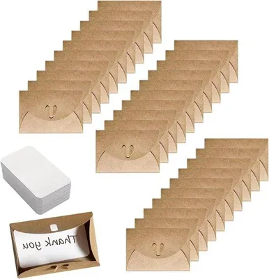 Produktbild von Retro-Umschläge aus Kraftpapier, 30 Stück, leer, für Karten und Dekoration