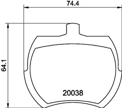 Produktbild von HELLA Bremsbeläge Satz Vorne Bremsklötze für ROVER MINI 8DB 355 007-081