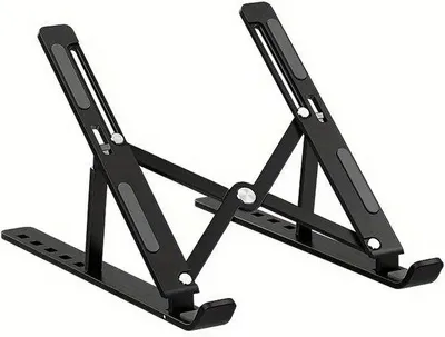 Produktbild von Aluminium-Laptopständer – zusammenklappbar und ideal für Notebooks bis 17,3 Zoll, ergonomisches Design