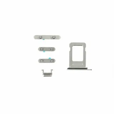 Produktbild von Tasten für iPhone 11 Pro Max Ersatz Button Stummschalter Silber